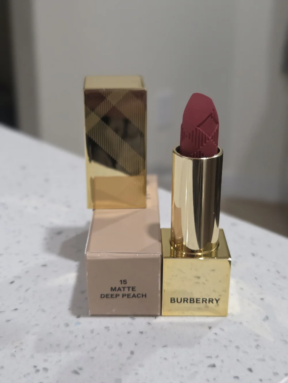 Burberry Kisses Matte Lipstick - Deep Peach (15) Rose-Peach Shade